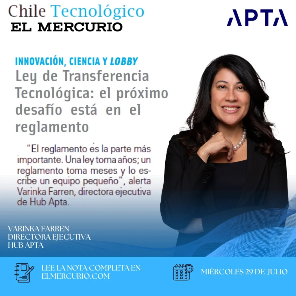 Varinka Farren y la Ley de Transferencia Tecnológica en El Mercurio